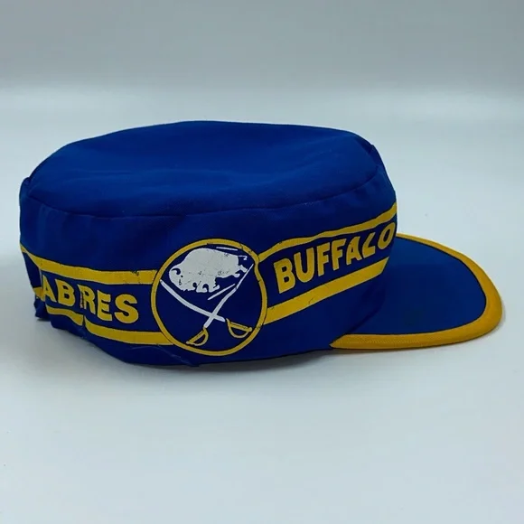 Vintage 1980s/90s NHL Buffalo Sabres Blue/Yellow Painters Hat